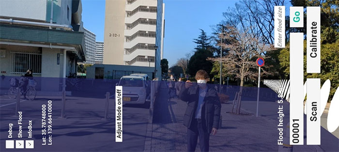東京都板橋区における実証実験風景